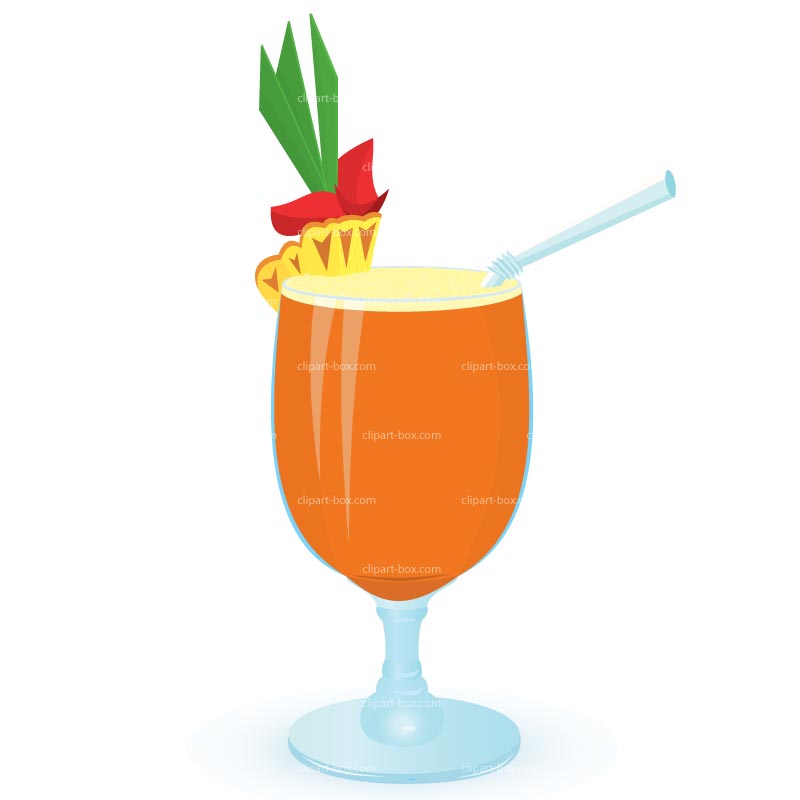 CLIPART PINEAPPLE COCKTAIL .
