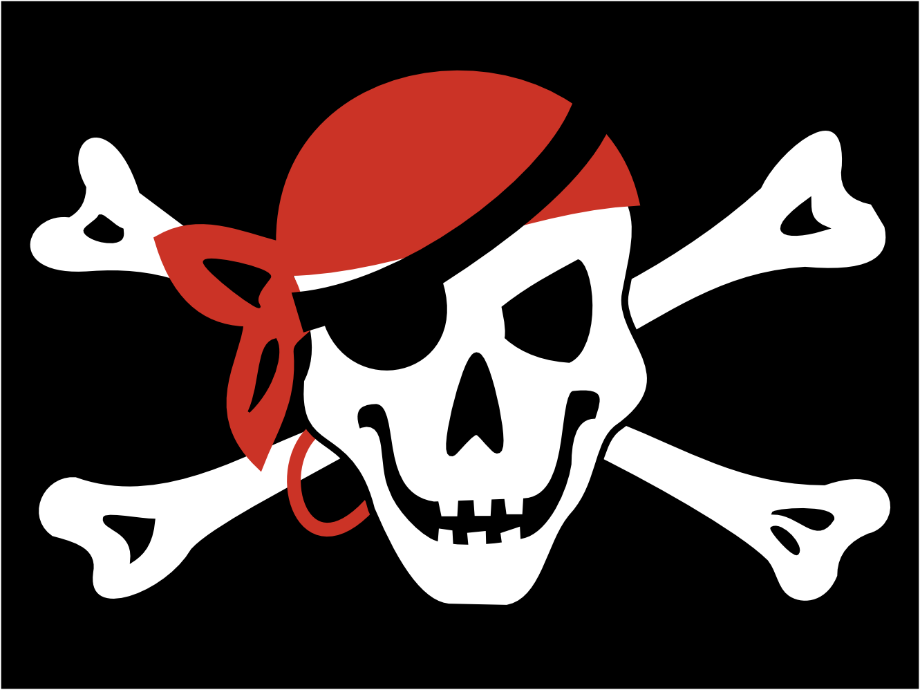 Clipart; Pirate Bandanna . - Pirate Flag Clipart