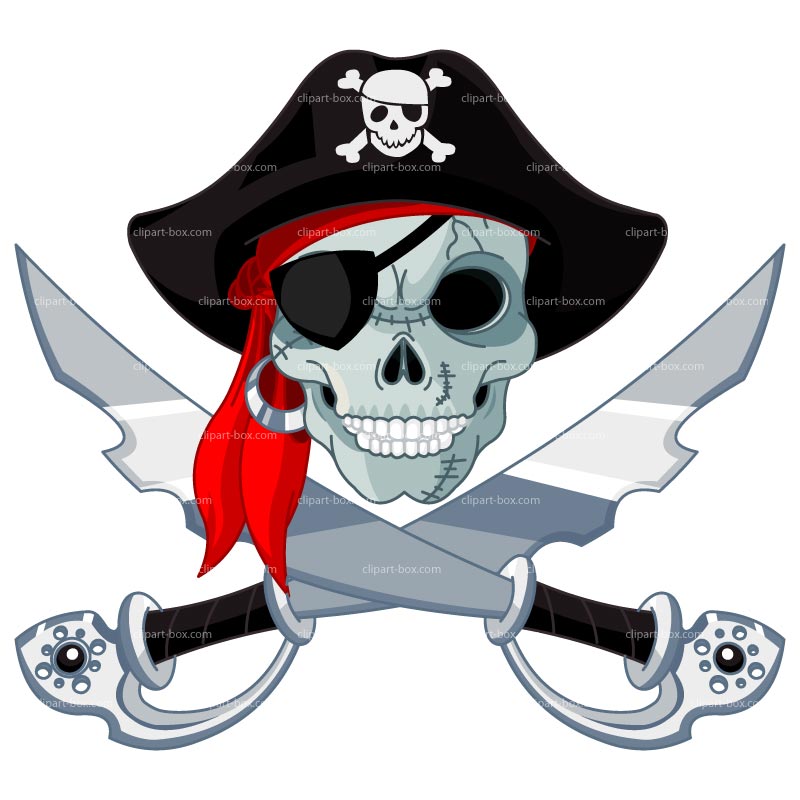 Clipart Pirate Head Swords Royalty Free Vector Design