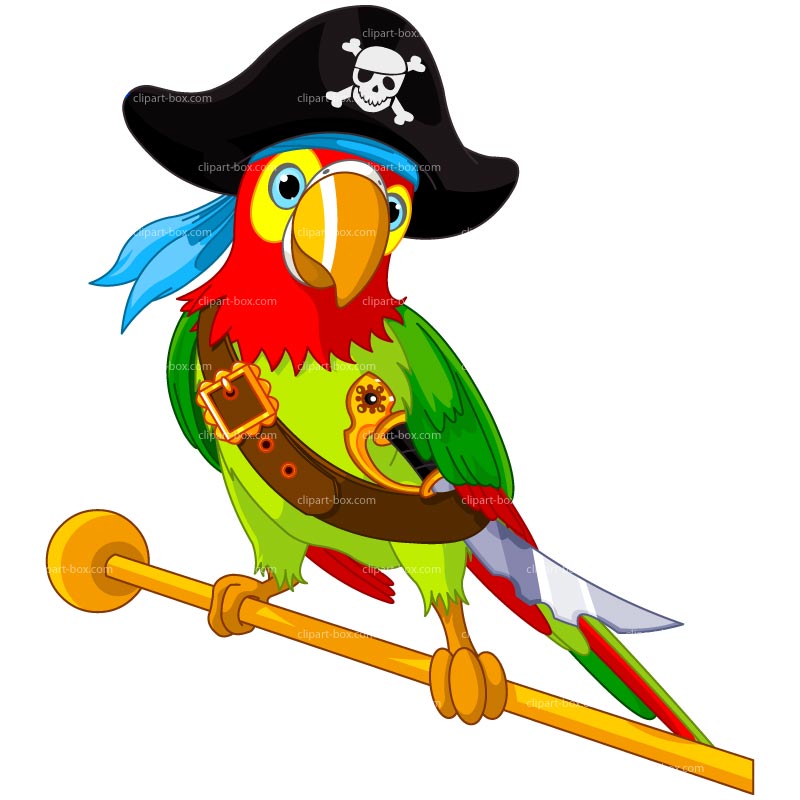 Clipart Pirate Parrot Royalty - Clipart Parrot