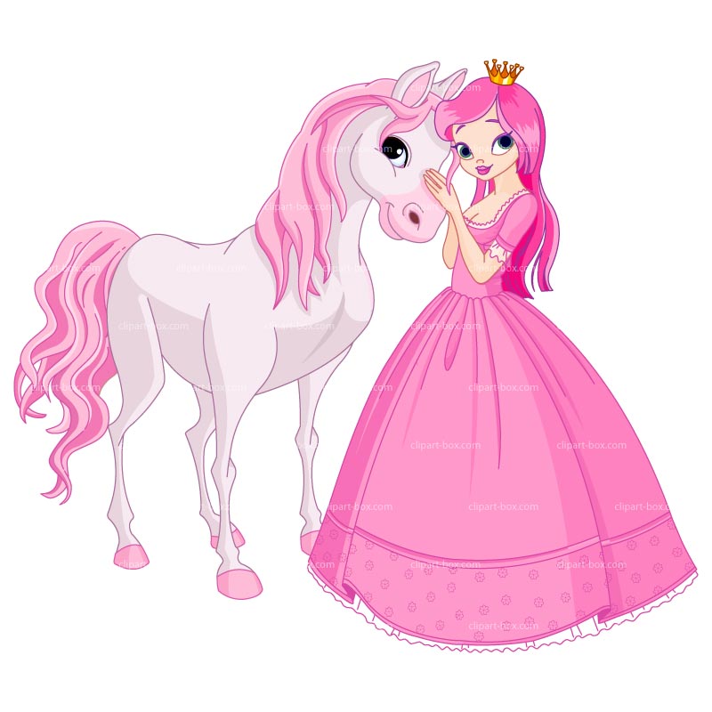 Clipart Princess And Horse Royalty Free Vector Design