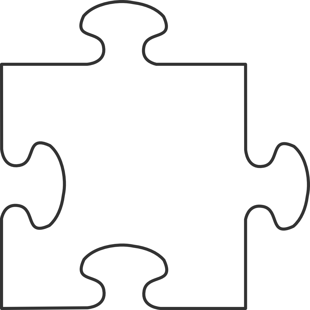 Clipart puzzle piece outline  - Clipart Puzzle Pieces