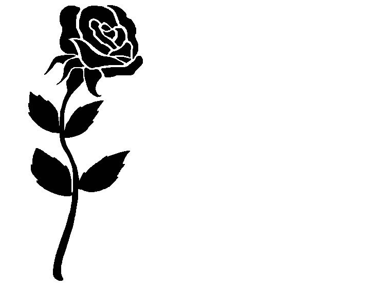 Clipart Rose Black And White  - Black And White Rose Clip Art