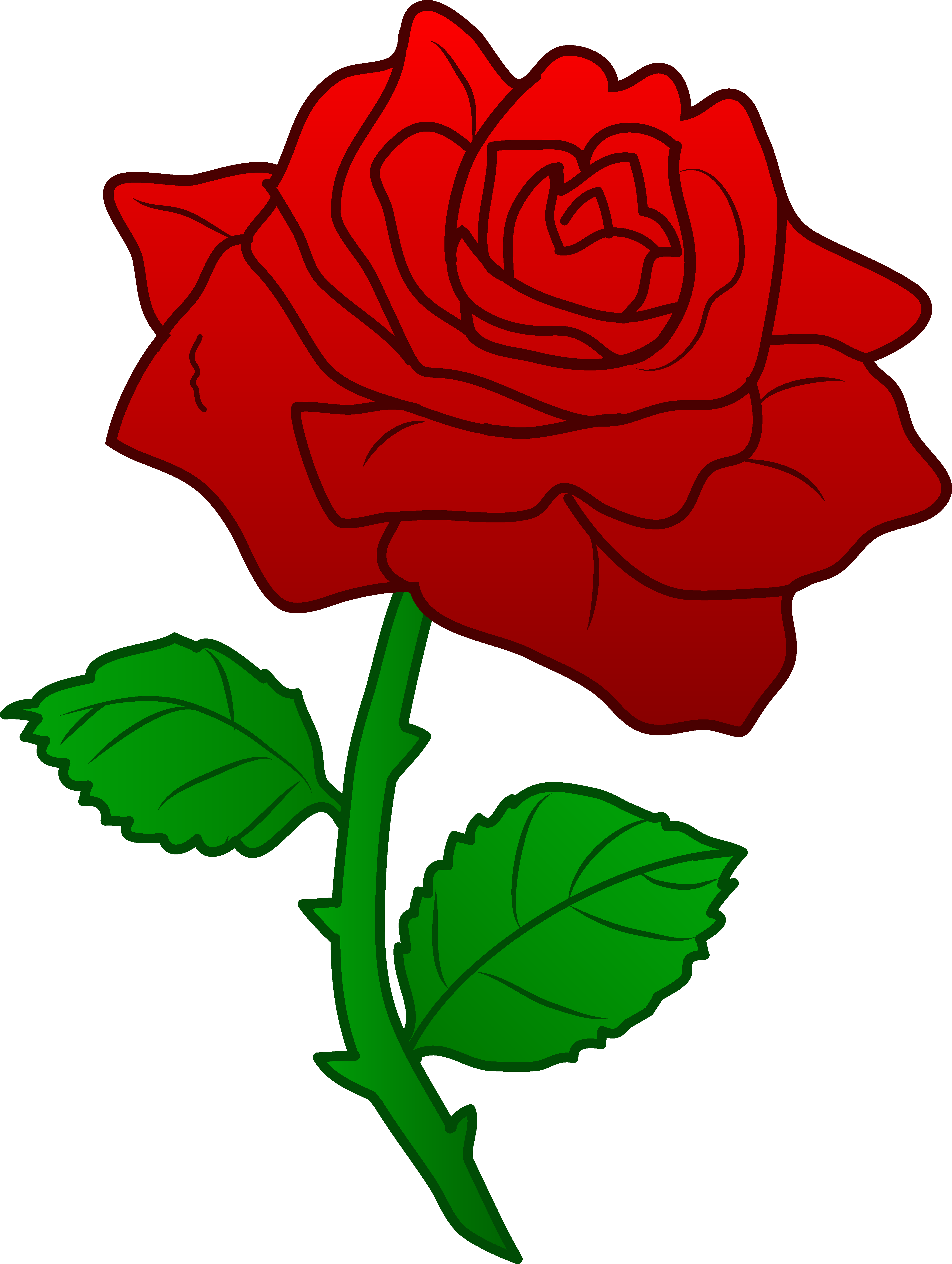 Free Red Rose Clip Art 1