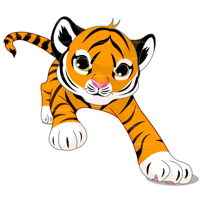CLIPART BABY TIGER PLAYING