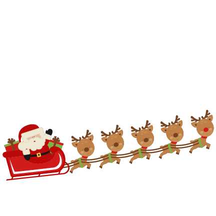Clipart Santa And Reindeer . - Santa And Reindeer Clip Art