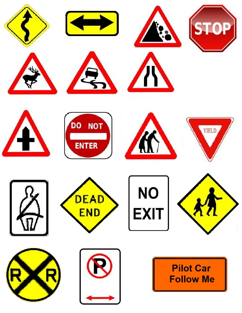 Clipart Signs - Road Signs Clip Art