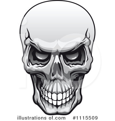Clipart realistic human skull