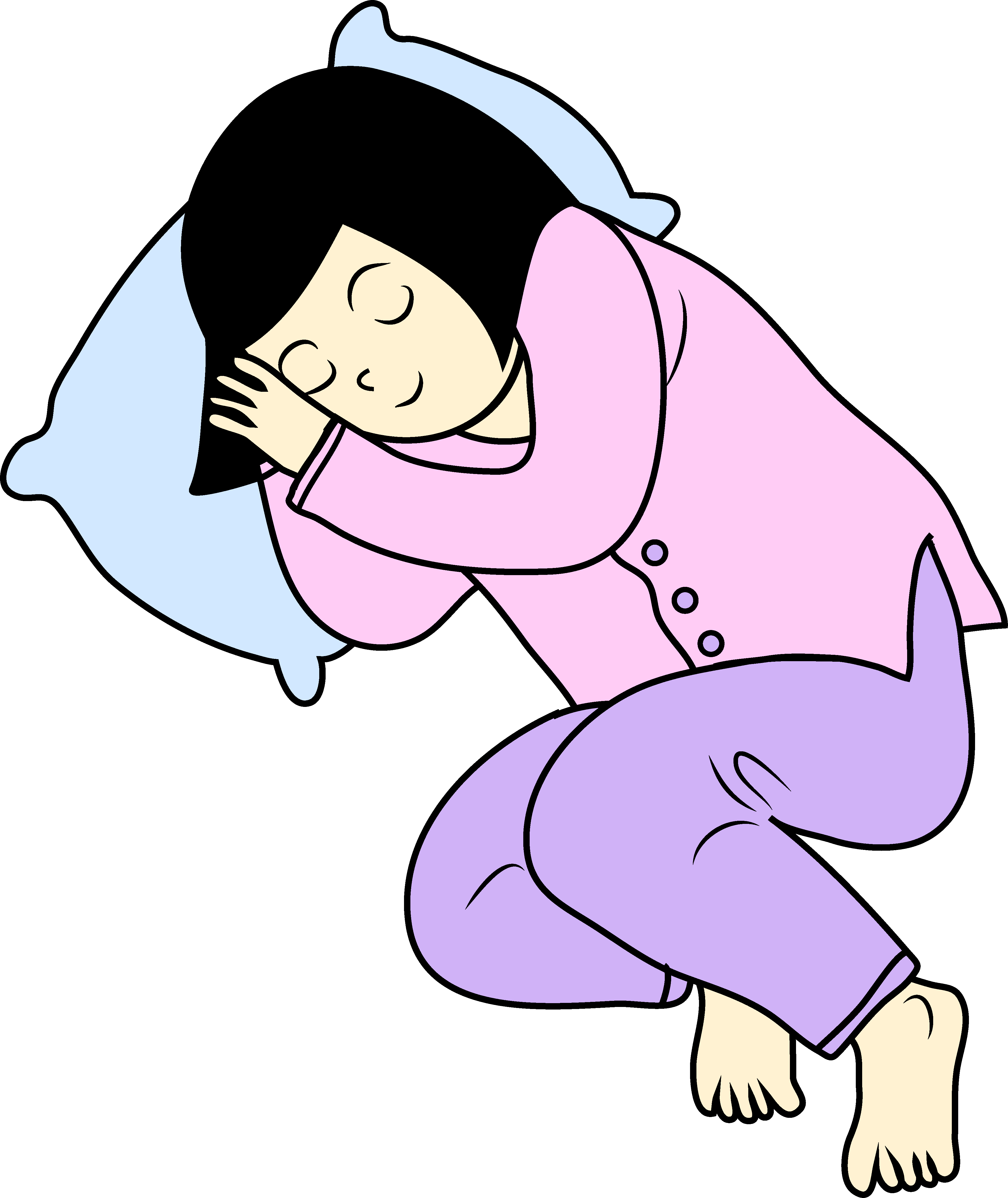 Cartoon Person Sleeping At De