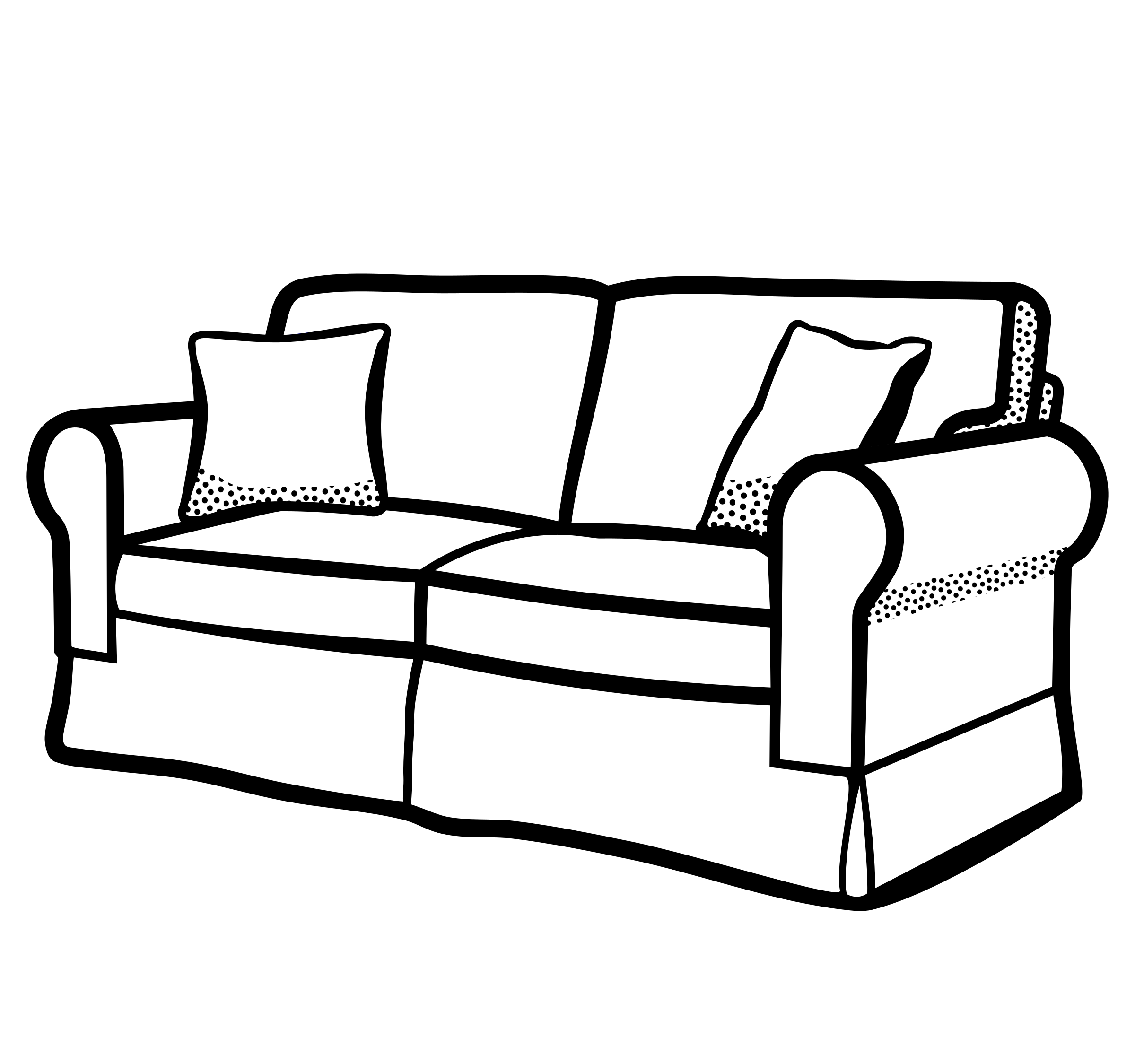 Clipart sofa lineart - Sofa Clipart