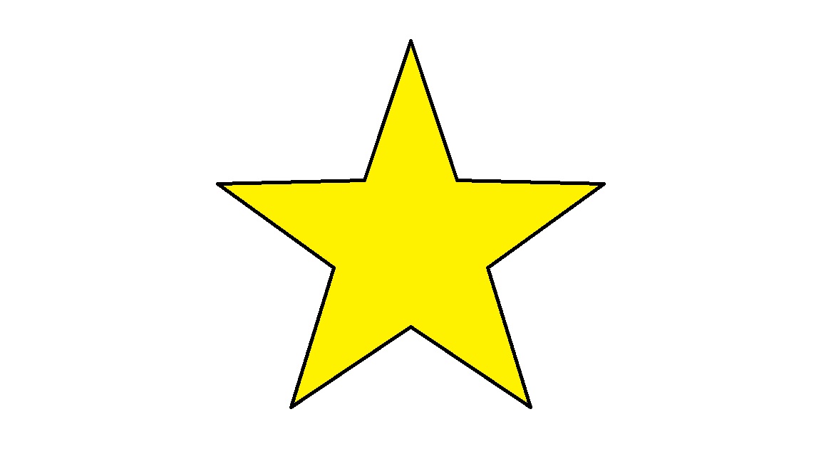 A yellow shooting star.