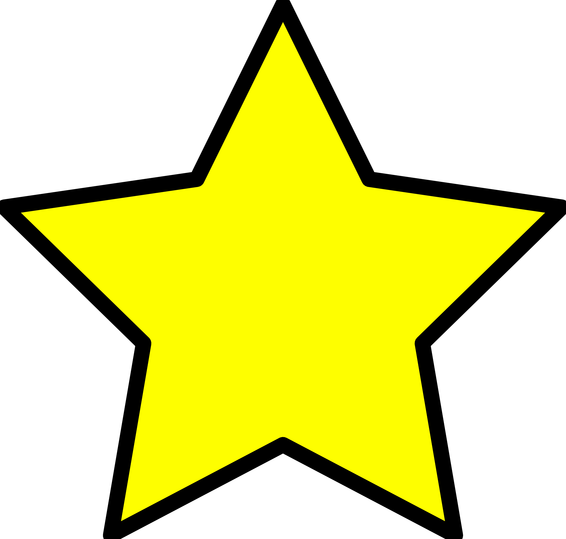 A yellow rounded star.
