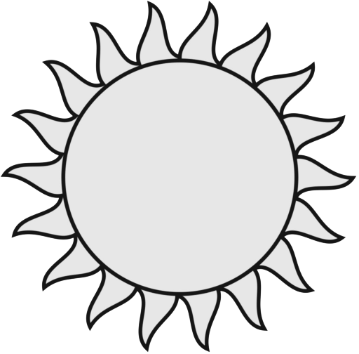 clipart sun - Free Black And White Clipart