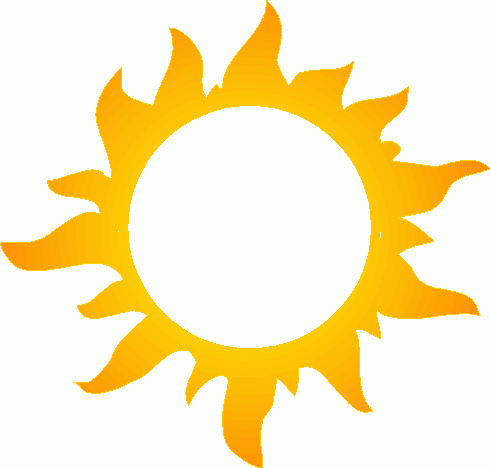 sun rays clipart black and wh