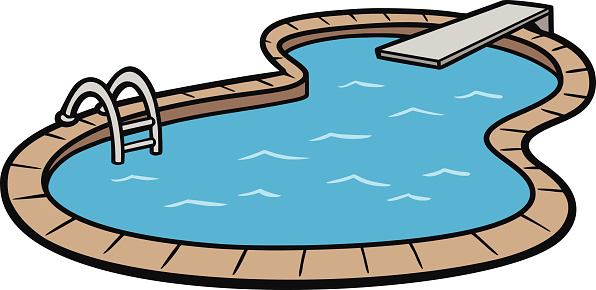 ... Swimming Pool. Cartoon Ba