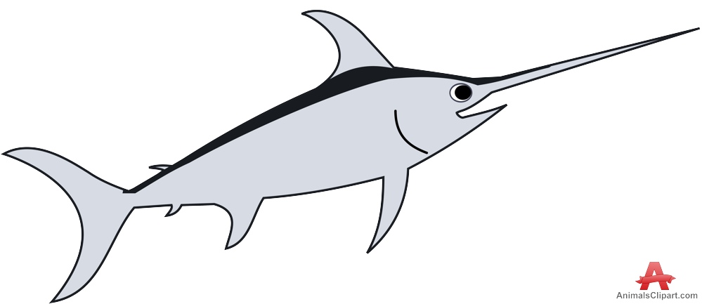 cartoon swordfish; blue marli