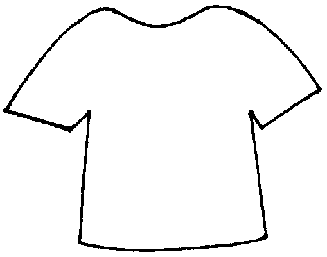 ... Clipart t shirt outline . - Tee Shirt Clip Art