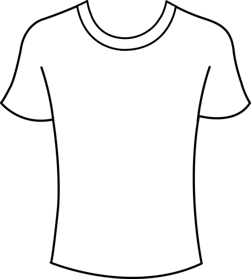 ... Clipart t shirt outline . - Tee Shirt Clipart