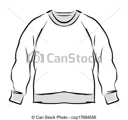 Clipart Vector Of Abstract Sweatshirt Sketch For Your Design