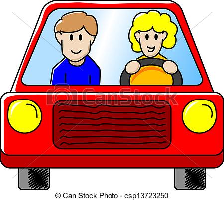 Driving Clipart Image Young .