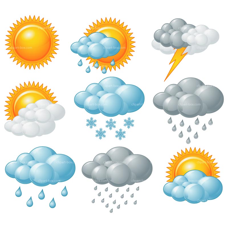 Weather Forecast Symbols Clip