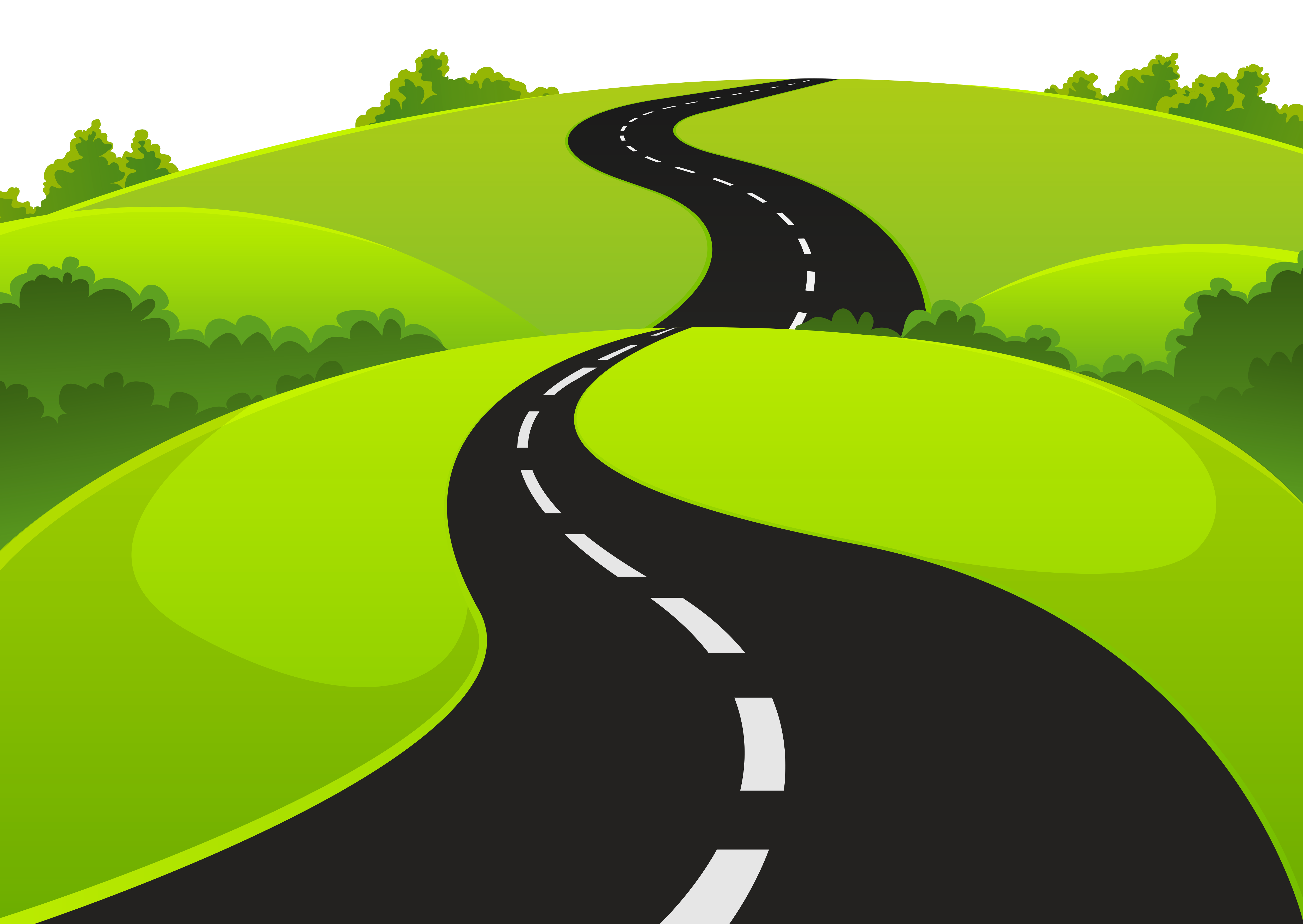 Clipart road with landscape