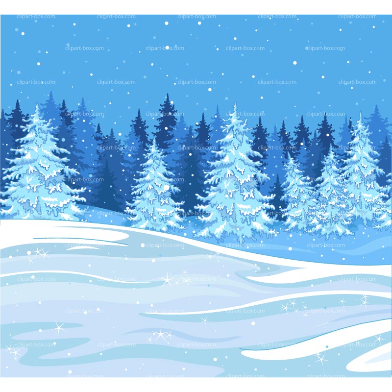 Clipart Winter Forest Royalty .