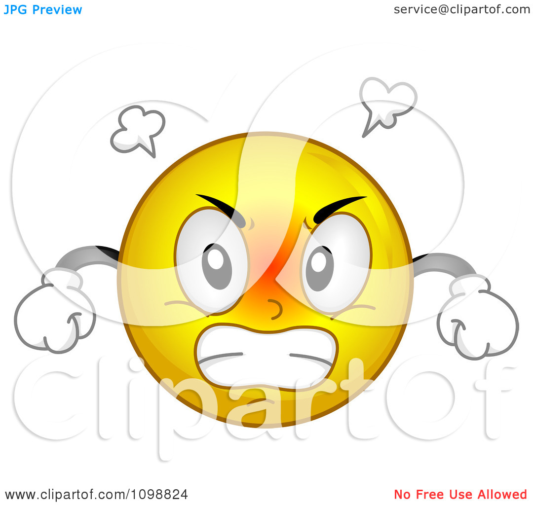 Clipart Yellow Mad Smiley .