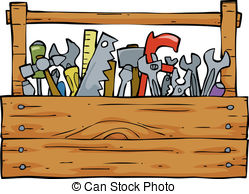 ... Red toolbox with tools - 