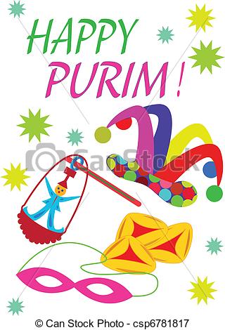 ... Clipartby YuliaGlam13/524; Purim - Cheerful Jewish holiday of Purim