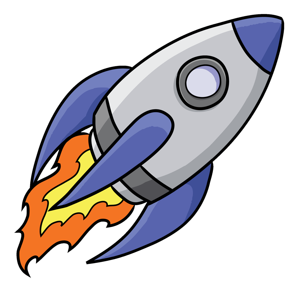 Cartoon Rocket Ship. Clipart 