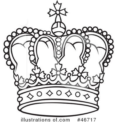 Black White Crown Clip Art
