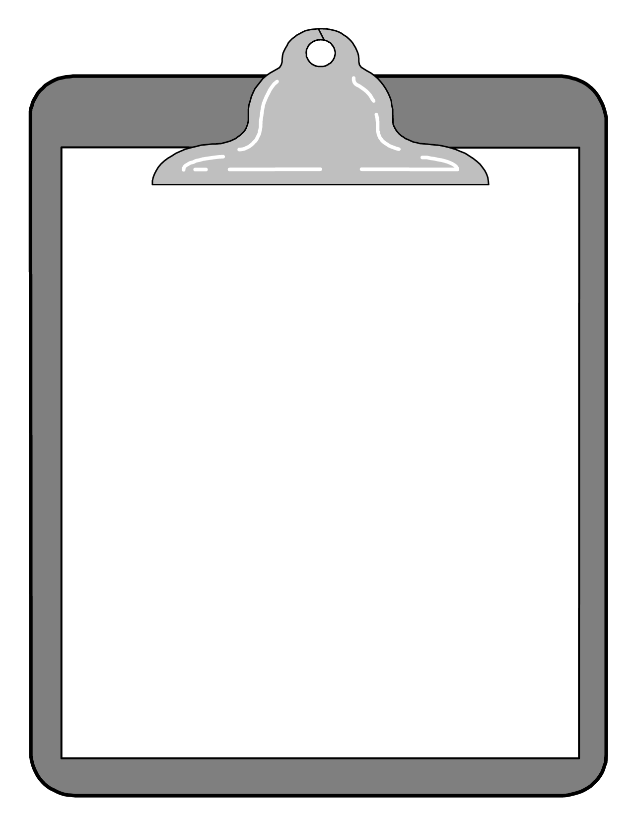 Clipboard boardmember black and white clipart kid