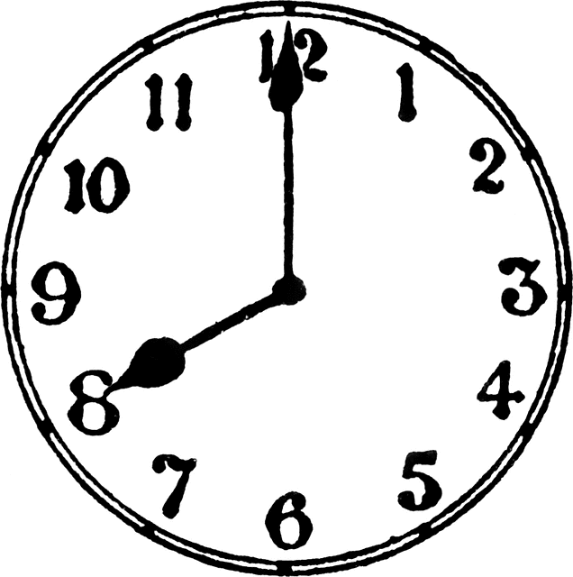 8 Ou0027clock - Clock Clipart