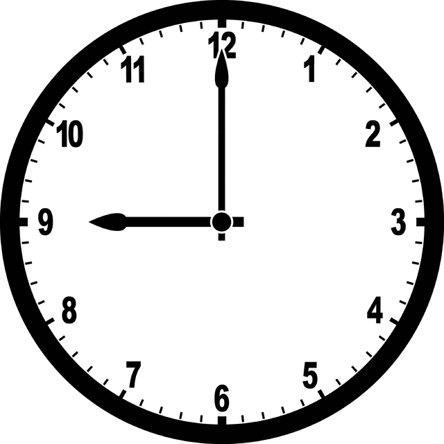 Clock 9:00