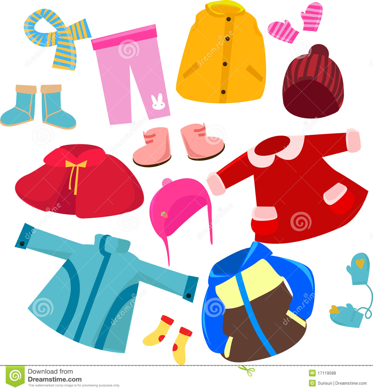 Clip Art Of Different Clothes Clipart