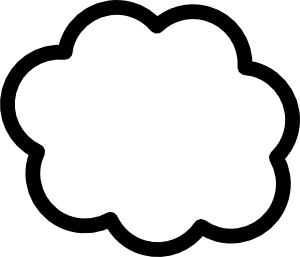 Cloud clip art black and whit