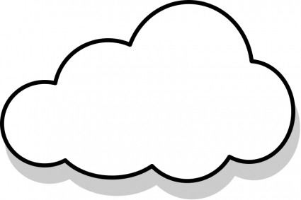 cloud Vector clip art . - Free Cloud Clipart