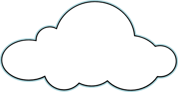 cloudy clipart black and white