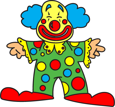 Funny clown. Vector art-illus