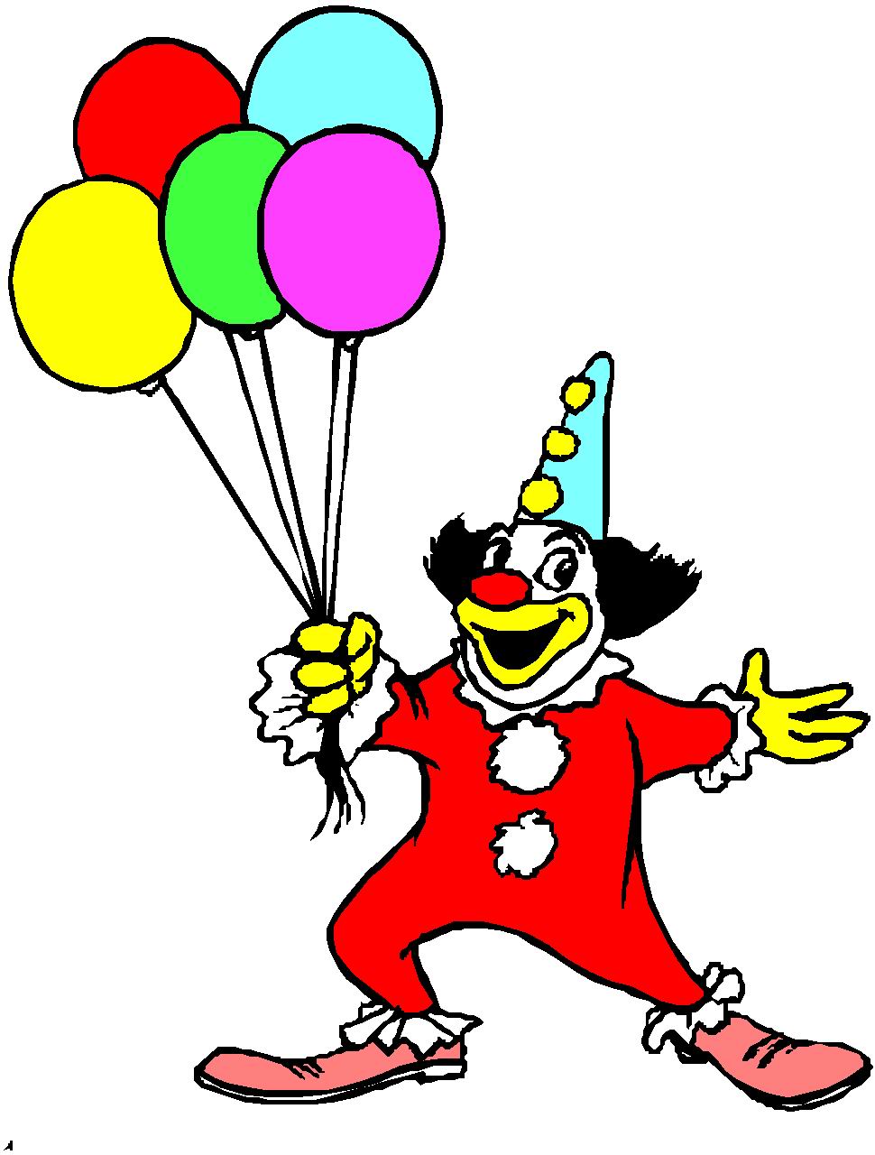 clowns: Happy clown art-illus
