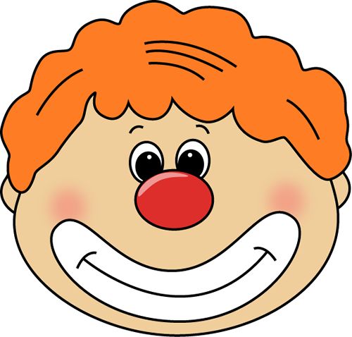 Clown Face clip art image. A  - Clown Face Clipart