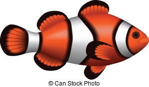 ... Clownfish - Layered illustration of isolated Clownfish with.
