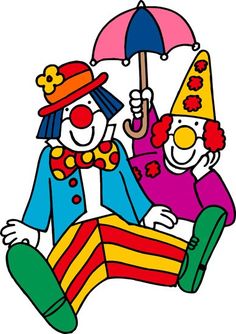 clowns: Happy clown art-illus