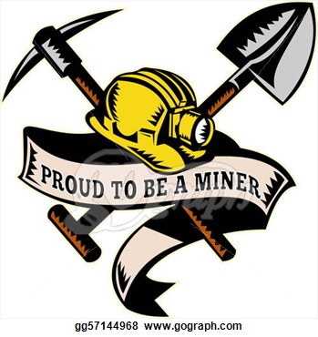Coal Miner Hardhat Shovel Cli - Coal Miner Clipart