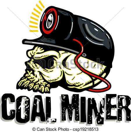 ... coal miner skull with min - Coal Miner Clipart