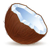 Coconut u0026middot; Half a coconut