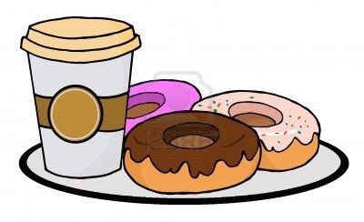 coffee and donuts clipart - Coffee And Donuts Clipart