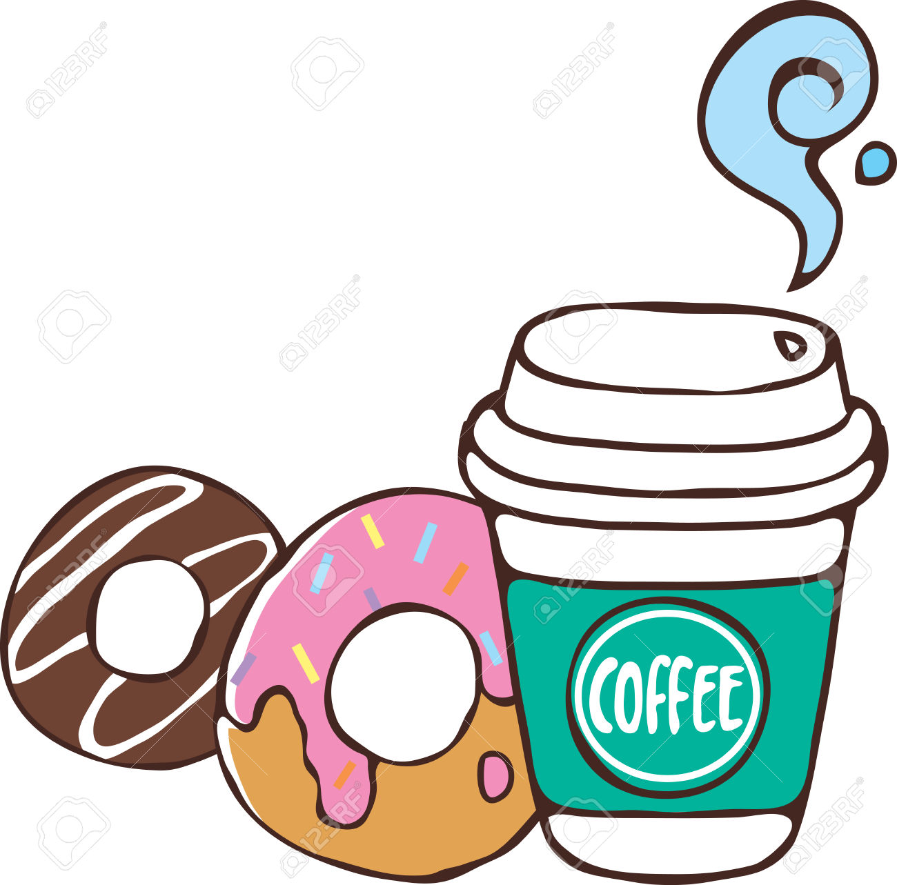 Donuts And Coffee Clipart Dig