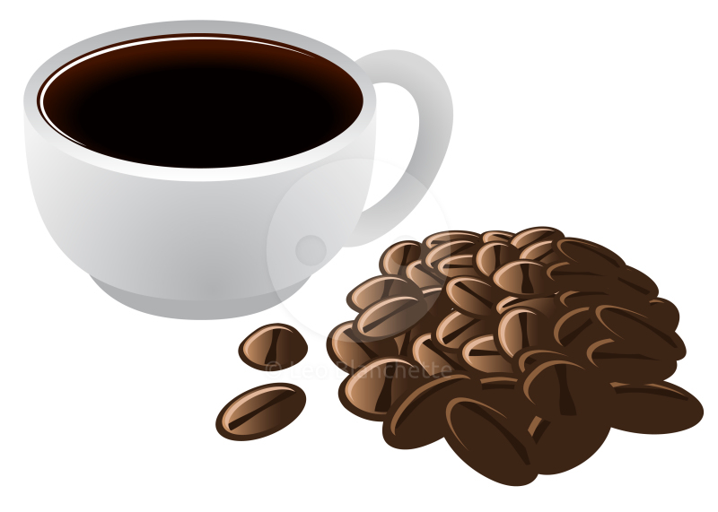 Coffee beans . - Coffee Beans Clip Art